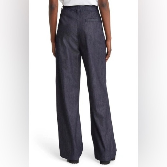 NWOT Frame Pleat Wide Leg Denim Chino in color Rinse, size 28 - Picture 2 of 7